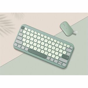 Asus Marshmallow KW100-GTL Keyboard - Wireless Connectivity - Green Tea Latte - Scissors Keyswitch - Bluetooth - 5 - 10 m 