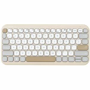 Asus Marshmallow KW100-OM Keyboard - Wireless Connectivity - Oat Milk - Scissors Keyswitch - Bluetooth - 5 - 10 m (393.70"