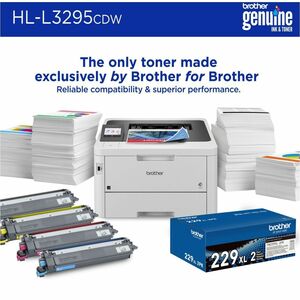 Brother HL-L3295CDW Wireless Compact Digital Color Printer with Laser Quality Output, Duplex, NFC and Mobile Printing & Et