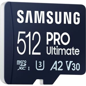 Samsung PRO Ultimate MB-MY512S 512 GB Class 3/UHS-II (U3) V30 microSDXC - 200 MB/s Read - 130 MB/s Write - 10 Year Warranty