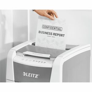 Leitz IQ Autofeed 100 Paper Shredder - Continuous Shredder - Micro Cut - 6 Per Pass - for shredding Paper - P-5 - 220 mm T