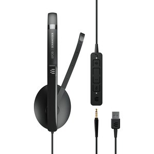 EPOS ADAPT 135T Wired On-ear Mono Headset - Monaural - Ear-cup - 231.7 cm Cable - Noise Canceling - USB, Mini-phone (3.5mm)