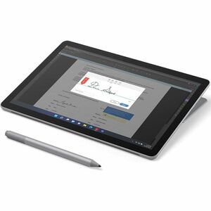 Microsoft Surface Go 4 Tablet - 10.5" - 8 GB - 256 GB Storage - Windows 11 Pro - Platinum - Quad-core (4 Core) N200 - micr