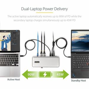 StarTech.com USB 3.2 (Gen 2) Type C Docking Station for Mouse, Monitor, Desktop PC, Keyboard, Notebook - Charging Capabili