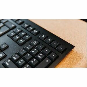 CHERRY KW 3000 Keyboard - Wireless Connectivity - USB 2.0 Type A Interface - Spanish - QWERTY Layout - Black - Rubber Dome