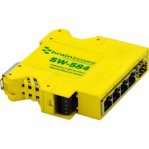 Brainboxes 1 SFP & 4 Port Gigabit Ethernet Switch - 4 Ports - Gigabit Ethernet - 10/100/1000Base-T, 1000Base-X - 2 Layer S