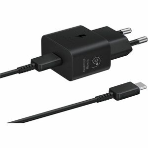 Samsung 25 W AC Adapter - Universal Adapter - For USB Type C Device, Smartphone - 120 V AC, 230 V AC Input - 5 V DC, 9 V D