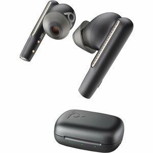 Poly Voyager Free 60 UC True Wireless Earbud Stereo Earset - Carbon Black - Microsoft Teams Certification - Google Assista