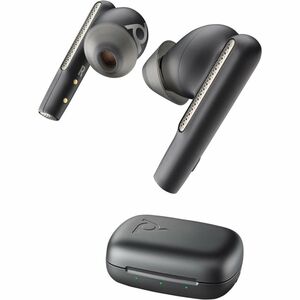 Poly Voyager Free 60 UC True Wireless Earbud Stereo Earset - Carbon Black - Google Assistant, Siri - Binaural - In-ear - 3