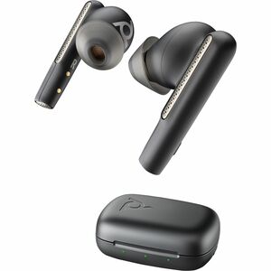 Poly Voyager Free 60 UC True Wireless Earbud Stereo Earset - Carbon Black - Siri, Google Assistant - Binaural - In-ear - 3