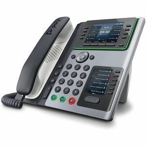 Poly Edge E450 IP Phone - Corded - Corded/Cordless - Wi-Fi, Bluetooth - Desktop - Black - VoIP - IEEE 802.11a/b/g/n/ac - 2