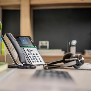 Poly Edge E500 IP Phone - Corded - Corded - 3 Multiple Conferencing - Desktop, Wall Mountable - White, Midnight Blue - TAA