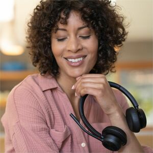 Poly Voyager 4300 UC 4320 Wired/Wireless Over-the-head, On-ear Stereo Headset - Black - Microsoft Teams Certification - Si