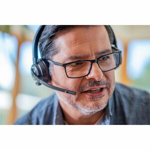 Poly Savi 8200 Office 8220-M Kabellos Hinter dem Kopf Headset - Schwarz - Binaural - Ohraufliegend - 18000 cm Reichweite -