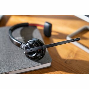 Poly Savi 8200 Office 8210 Kabellos Helmet, Kopfbügel Mono Headset - Schwarz - Monaural - Ohrumschließend - 20 Hz bis 20 k
