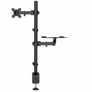 Manhattan 462136 Desk Mount for Monitor, Notebook, LED Monitor, LCD Monitor, Display, MacBook, Projector - Black - Landsca