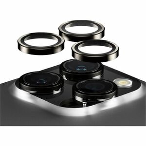 PanzerGlass® Hoops® Schwarzes Metall Kameraschutz iPhone 15 Pro | 15 Pro Max