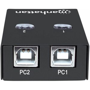 USB-A Automatic Sharing Switch, 2x USB-B Ports, 480 Mbps (USB 2.0), Dual Control (Auto-Sensing or Manual), Bus Powered, Hi