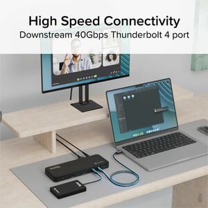 Plugable Thunderbolt 4 Dock with 100W Charging, Thunderbolt Certified - Laptop Docking Station Dual Monitor Single 8K or D