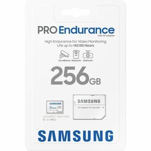 Samsung PRO Endurance MB-MJ256K 256 GB Class 10/UHS-I (U3) V30 microSDXC - 100 MB/s Read - 40 MB/s Write - 120 Month Warranty