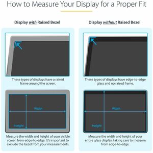 StarTech.com Plastic Privacy Screen Filter - Gold, Black - 1 - For 61 cm (24") LCD Monitor - 16:9 - Blue Light Reduction