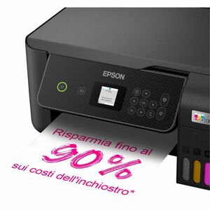 Epson ET-2870 Wired & Wireless EcoTank Inkjet Multifunction Printer - Colour - Black - Copier/Printer/Scanner - 33 ppm Mon