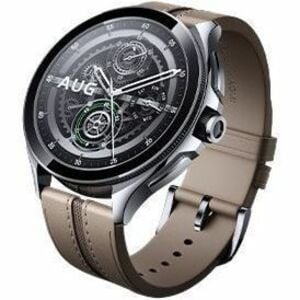 MI Watch 2 Pro Smart Watch - Silver Case Color - Brown Band Color - Stainless Steel Case Material - Leather Band Material 