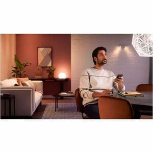 Philips Hue Bloom table lamp - 3.9" Height x 5.1" Width - 1 x 6 W LED Bulb - White - Dimmable, Diffused Light Effect, Blue