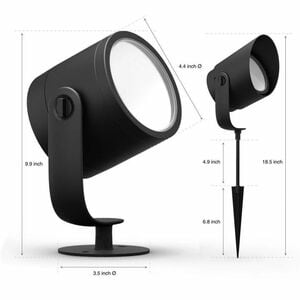 Philips Hue Lily XL Outdoor spot light - 7.5" Height x 4.4" Width - 1 x 15 W LED Bulb - Dimmable, Voice Control - 1060 lm 