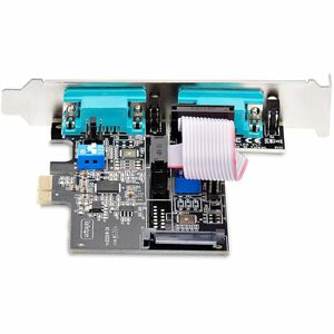 StarTech.com 2-Port Serielle PCIe Karte, PCI Express zu RS232/RS422/RS485 DB9 Serielle Karte, 16C1050 UART, ESD Schutz, Wi