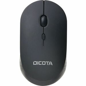 Dicota SILENT V2 Mouse - Radio Frequency - USB - Optical - 3 Button(s) - Black - Wireless - 2.40 GHz - 1600 dpi - Scroll W