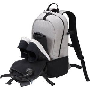 Dicota GO Carrying Case (Backpack) for 33 cm (13") to 39.6 cm (15.6") Notebook - Grey - Water Resistant - Polyester Body -