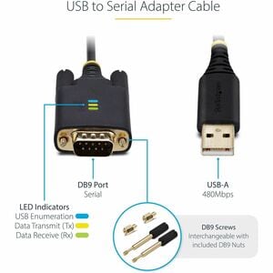 StarTech.com 3.05 m Serial/USB Data Transfer Cable - 1 - Cable for Desktop Computer, Notebook, Peripheral Device, Monitor,