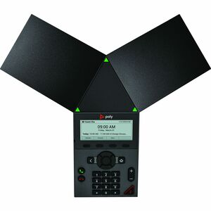 Poly Trio 8300 ID estação conferência - Wi-Fi, Bluetooth - Preto - Compatível com TAA - VoIP - 8.9 cm (3.5") LCD - 1 x Red