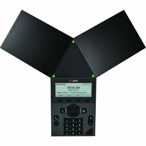 Poly Trio 8300 ID estação conferência - Wi-Fi, Bluetooth - Preto - Compatível com TAA - 8.9 cm (3.5") LED - 1 x Rede (RJ-4