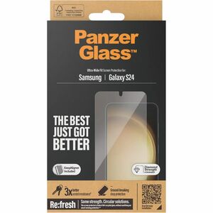 PanzerGlass Glass Screen Protector for Galaxy S24 - For AMOLED Smartphone - Scratch Resistant, Bump Resistant, Hydrophobic