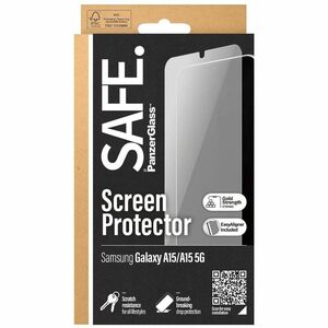 Safe Glass Screen Protector for Samsung Galaxy A15, Galaxy A15 5G - Transparent - For AMOLED Smartphone - Drop Resistant, 