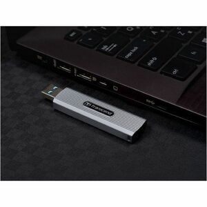 Transcend Tragbar Solid State-Laufwerk - Extern - 1 TB - Grau - Desktop-PC, Notebook, Smart TV, Mac mini, Spielkonsole Unt