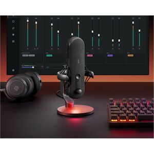 SteelSeries Alias Wired Condenser, Noise Cancelling Microphone for Live Streaming, Gaming, Studio - Black - 50 Hz to 20 kH