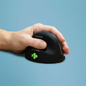 R-Go HE Break Vertical mouse Maus - Bluetooth - USB Typ-A - Optisch - Schwarz - Kabellos - 10 m - 2,40 GHz - wiederaufladb