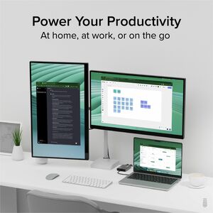 Plugable USB C to HDMI Adapter, Dual Monitor 4K 60Hz for Apple Mac M1/M2/M3 - DisplayLink Multiple Displays for Thunderbol