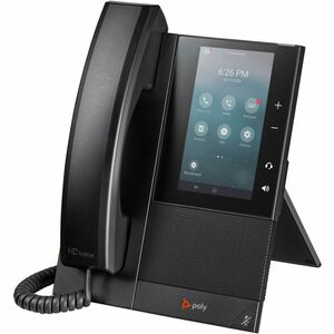 Poly CCX 500 IP Phone - Corded - Corded - Bluetooth - Desktop, Wall Mountable - Black - TAA Compliant - 24 x Total Line - 