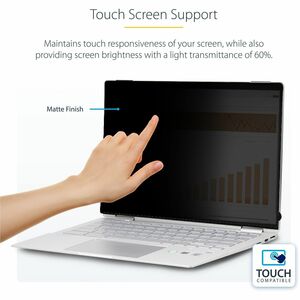 StarTech.com 14-inch 16:9 Flip-Over Privacy Screen w/Touch, Anti-Glare Privacy Filter, Laptop Monitor Screen Protector, Bl