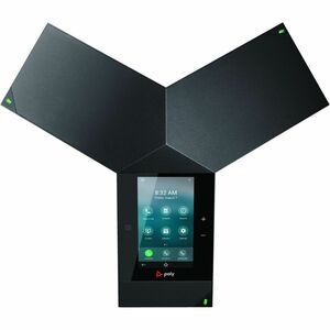Poly Trio ID estação conferência - Preto - Compatível com TAA - VoIP - 12.7 cm (5") LCD - 2 x Rede (RJ-45) - PoE Ports