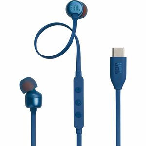 JBL Tune 310C USB-C Wired Earbud Stereo Earset - Blue - Binaural - In-ear - 16 Ohm - 20 Hz to 40 kHz - USB Type C