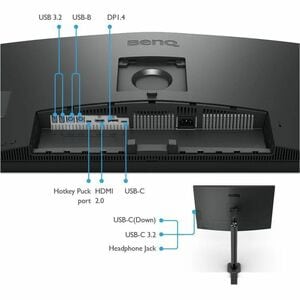 BenQ DesignVue PD3205UA 32" Class 4K UHD LED Monitor - 16:9 - 80 cm (31.5") Viewable - In-plane Switching (IPS) Technology
