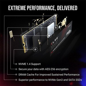 SSD PNY XLR8 CS3140 - M.2 2280 Interne - 1 To - PCI Express NVMe (PCI Express NVMe 4.0 x4) - Ordinateur de bureau, Noteboo