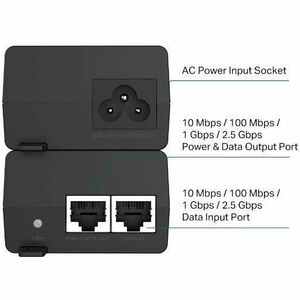 Iniettore PoE+ TP-Link POE260S - 120 V AC, 230 V ca Ingresso - 1 x 2,5 Gigabit Ethernet Porta/e di ingresso - 1 x 2,5 Giga