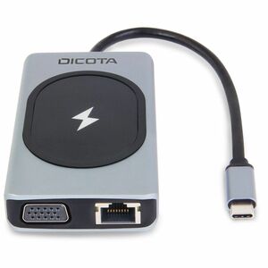 Dicota USB-Typ C Docking Station für Mikrofon, Kopfhörer, Tablet-PC, Desktop-PC, Monitor, Notebook - Ladefunktion - Speich