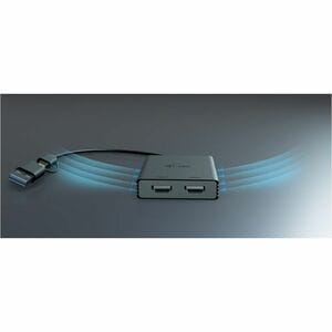 i-tec A/V Adapter - 1 x USB Type A - Male, 1 x USB Type C - Male - 2 x HDMI Digital Audio/Video - Female - 4096 x 2160 Sup